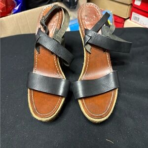 Christian Louboutin Black Leather Espadrilles